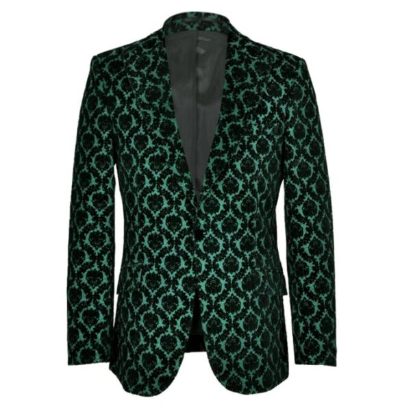 Washington Floral Jacquard Blazer – Green